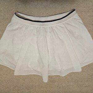 Lululemon Perforated Narrow Waistband Tennis Skirt Skort White / Blue Size 10